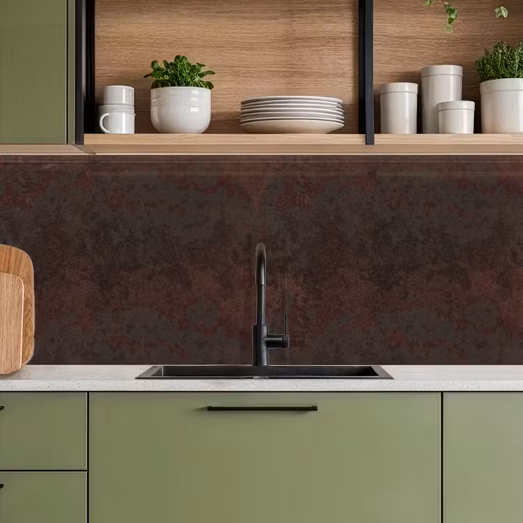 Kitchen splashback - Metal - Rust - Dark - Brown — 8