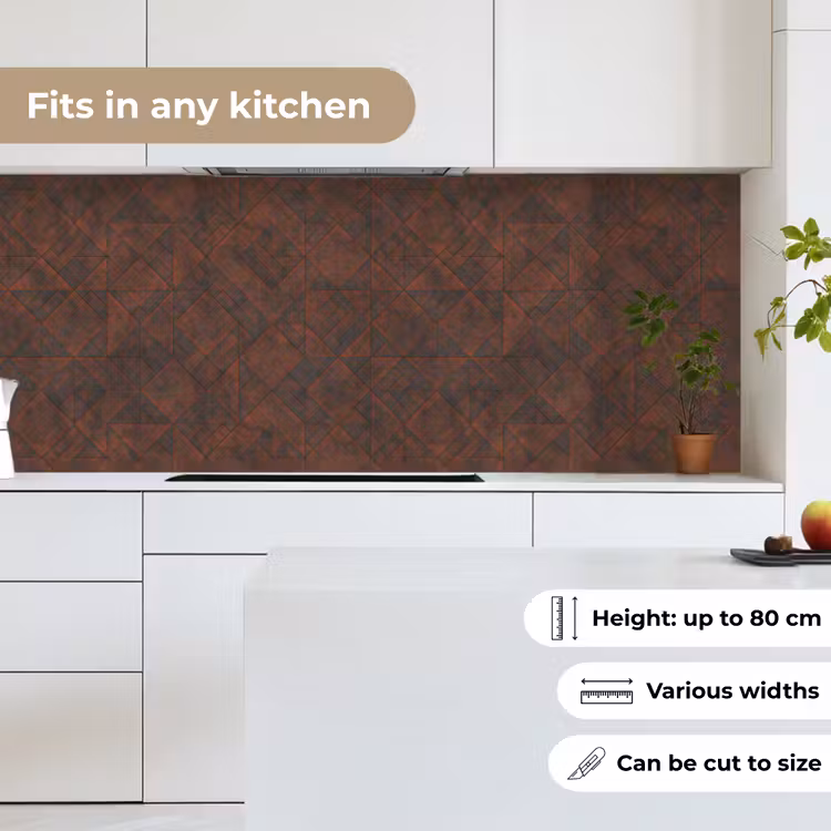 Kitchen splashback - Pattern - Geometric - Brown - Rust — 7