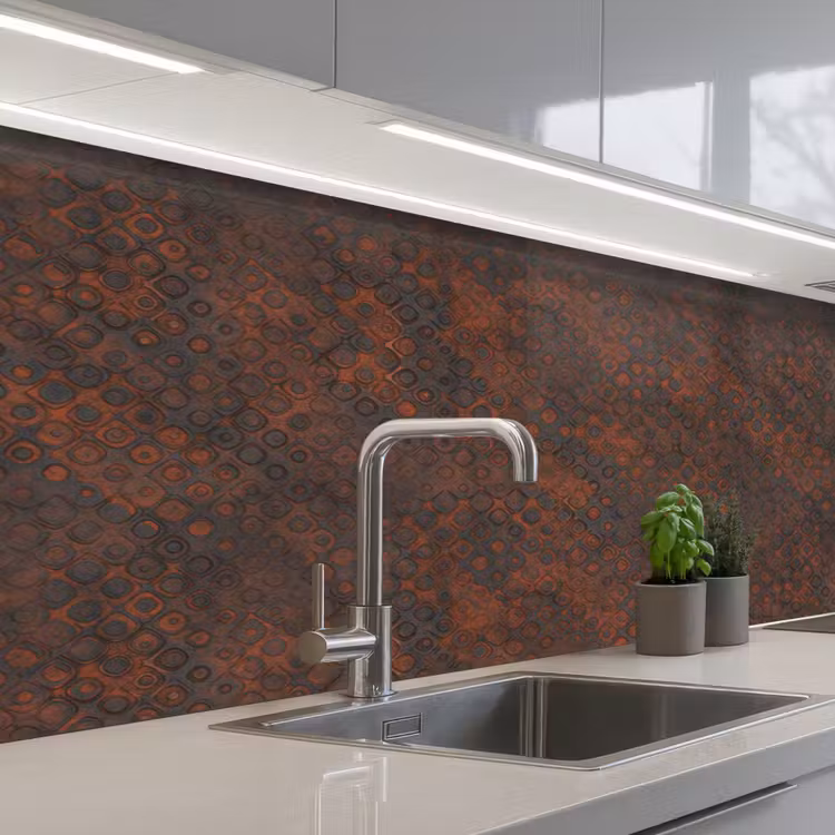 Kitchen splashback - Pattern - Rust - Brown — 2