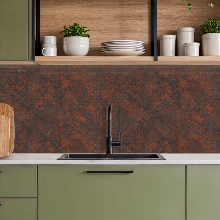 Kitchen splashback - Pattern - Rust - Brown — 8