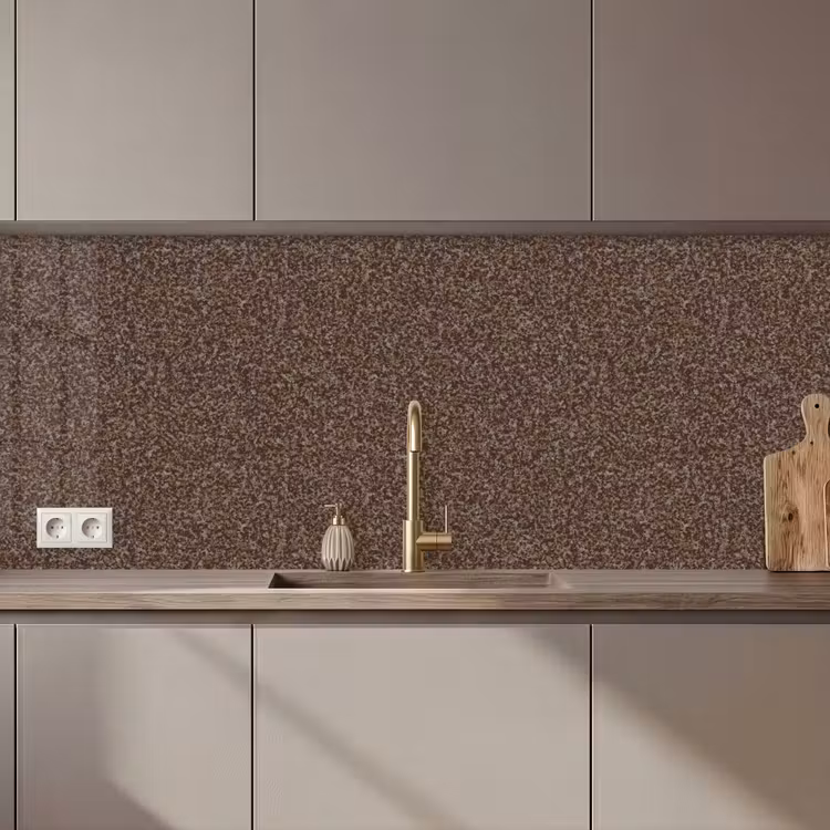 Kitchen splashback - Rough - Rust - Dark brown — 1