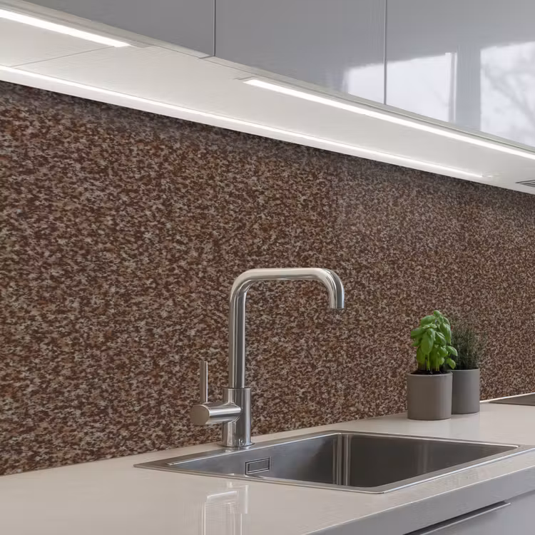 Kitchen splashback - Rough - Rust - Dark brown — 2