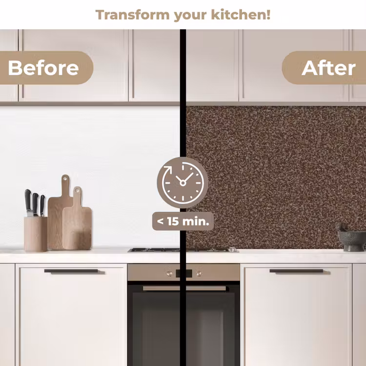 Kitchen splashback - Rough - Rust - Dark brown — 3