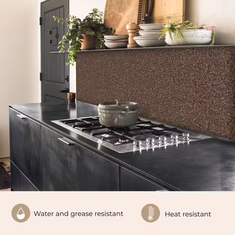 Kitchen splashback - Rough - Rust - Dark brown — 5