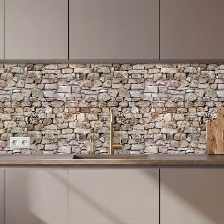 Kitchen splashback - Rough - Stones - Wall - Natural stones — 1