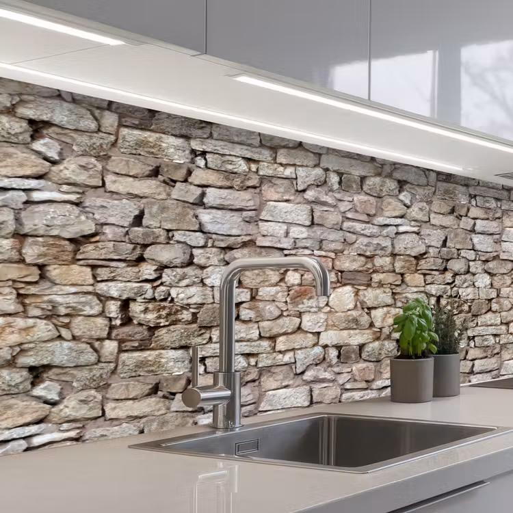Kitchen splashback - Rough - Stones - Wall - Natural stones — 2