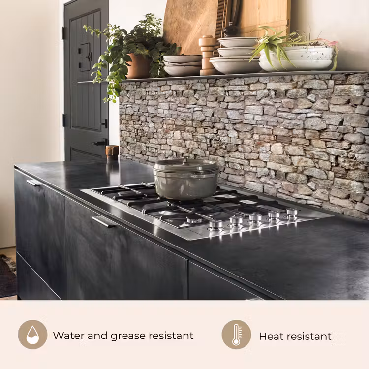 Kitchen splashback - Rough - Stones - Wall - Natural stones — 5