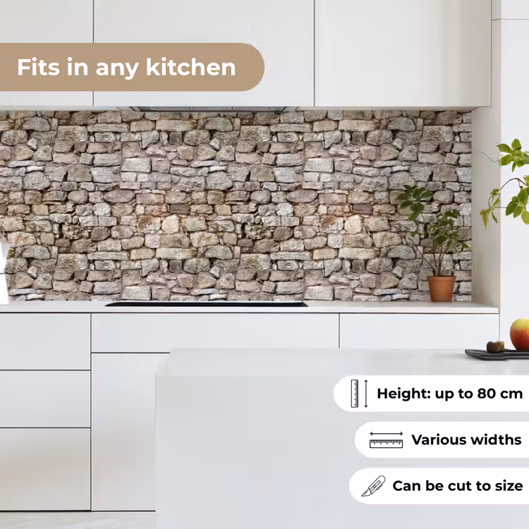 Kitchen splashback - Rough - Stones - Wall - Natural stones — 7
