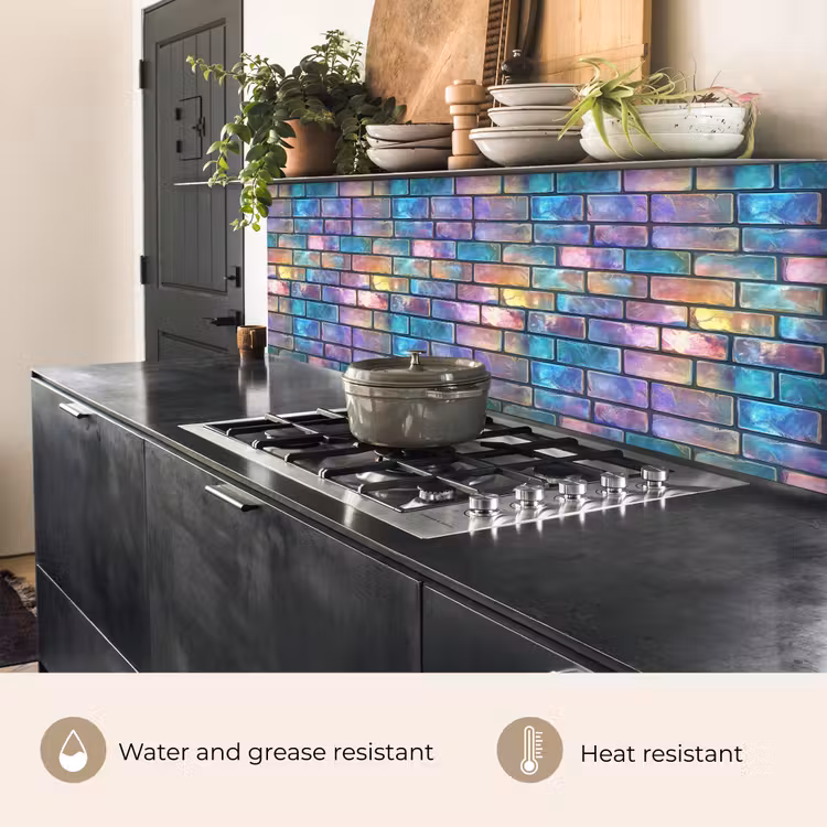 Kitchen splashback - Glow - Colors - Wall - Gloss — 5