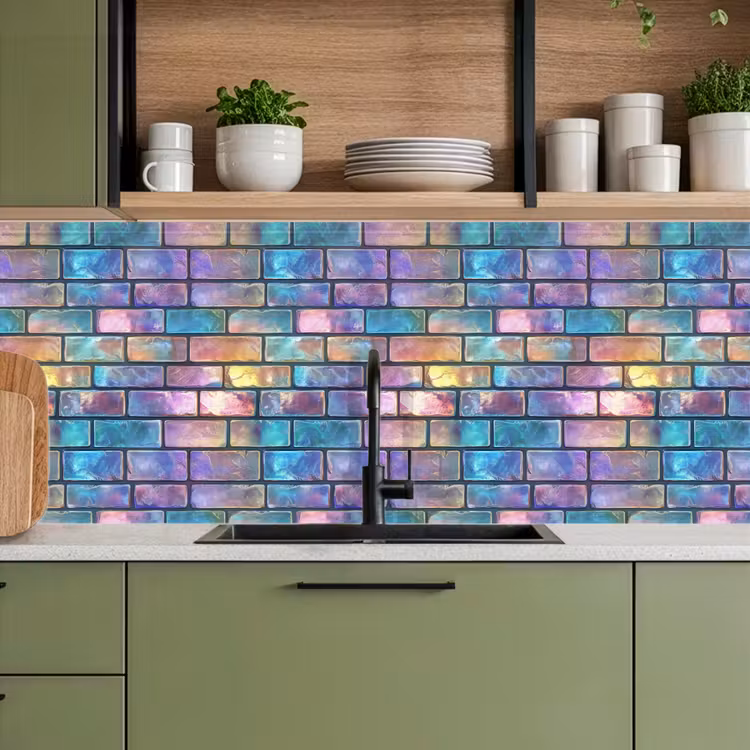 Kitchen splashback - Glow - Colors - Wall - Gloss — 8