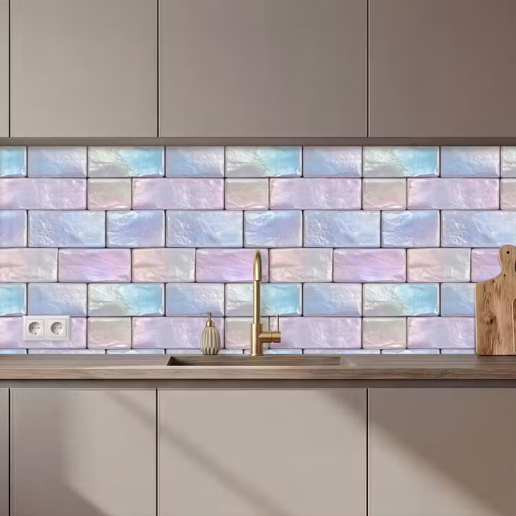 Kitchen splashback - Pastel Gloss - Stone - Reflection — 1