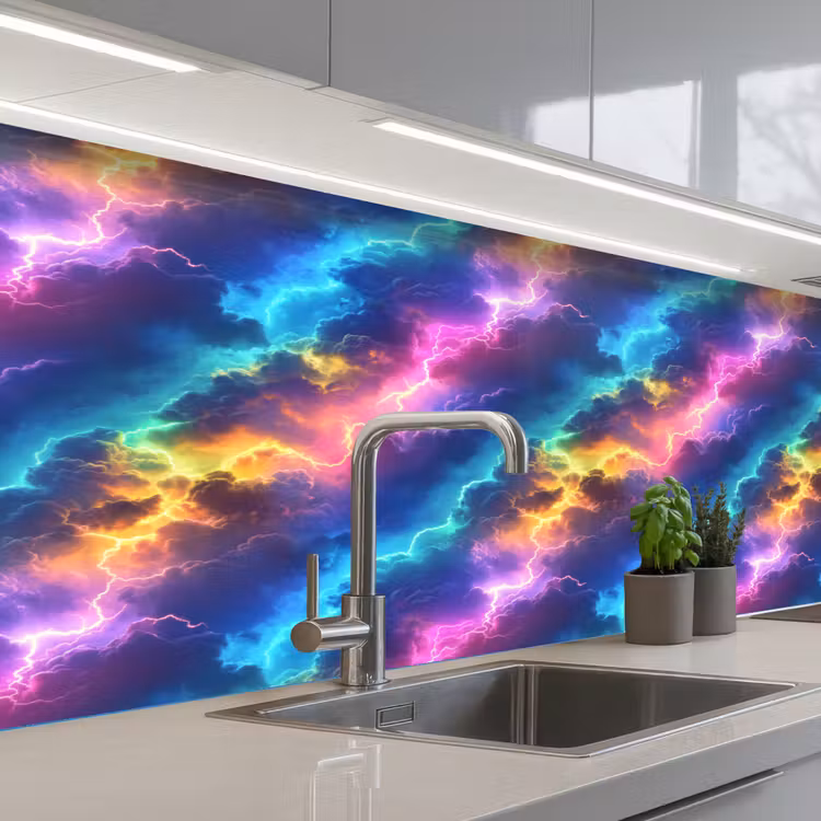 Kitchen splashback - Storm - Lightning - Rainbow — 2