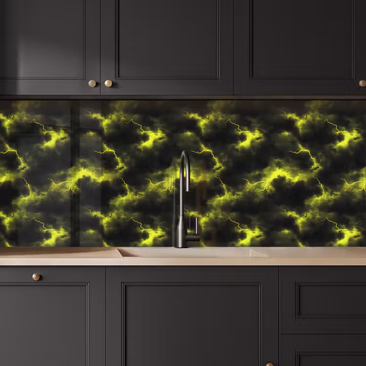 Kitchen splashback - Yellow - Storm - Clouds — 6