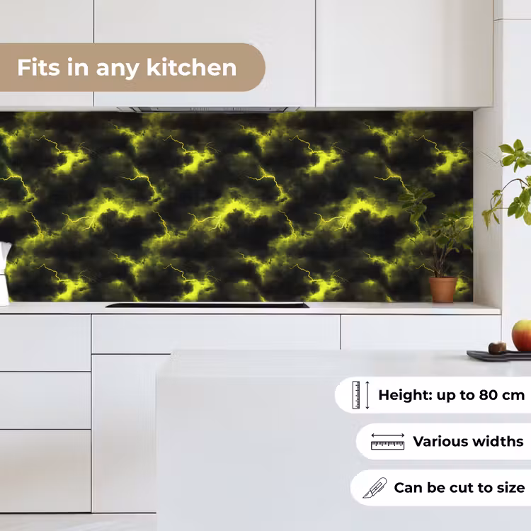 Kitchen splashback - Yellow - Storm - Clouds — 7
