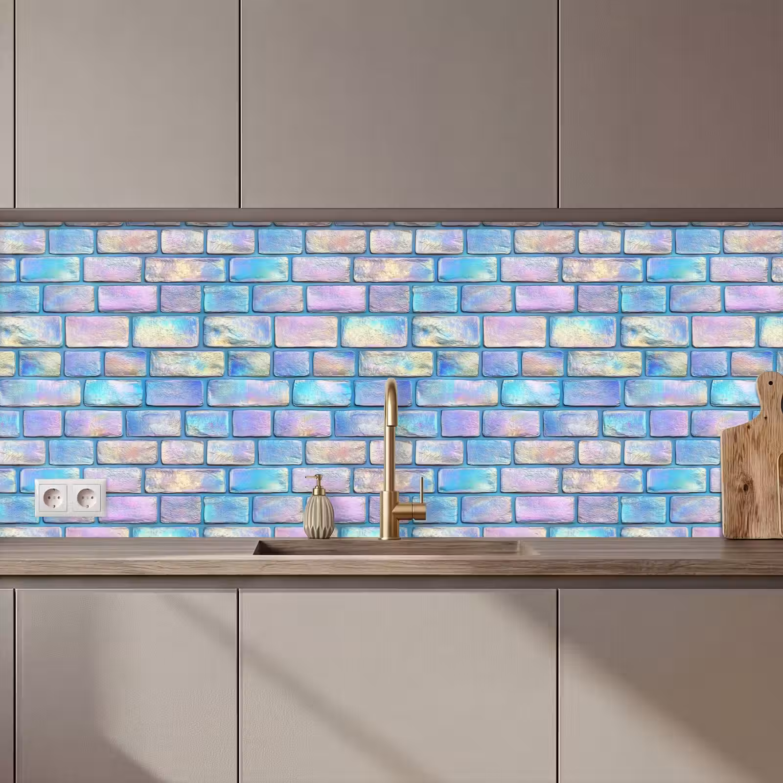Kitchen splashback - Rainbow - Gloss - Stone — 1