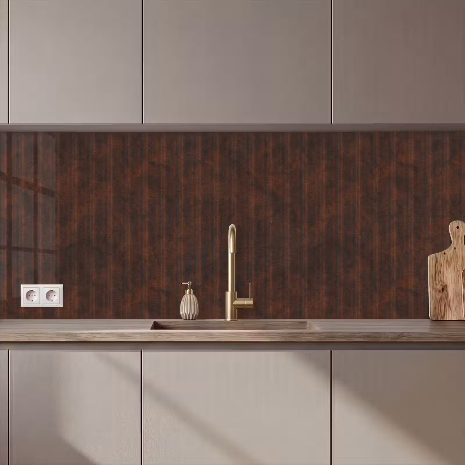 Kitchen splashback - Rust - Lines - Pattern — 1