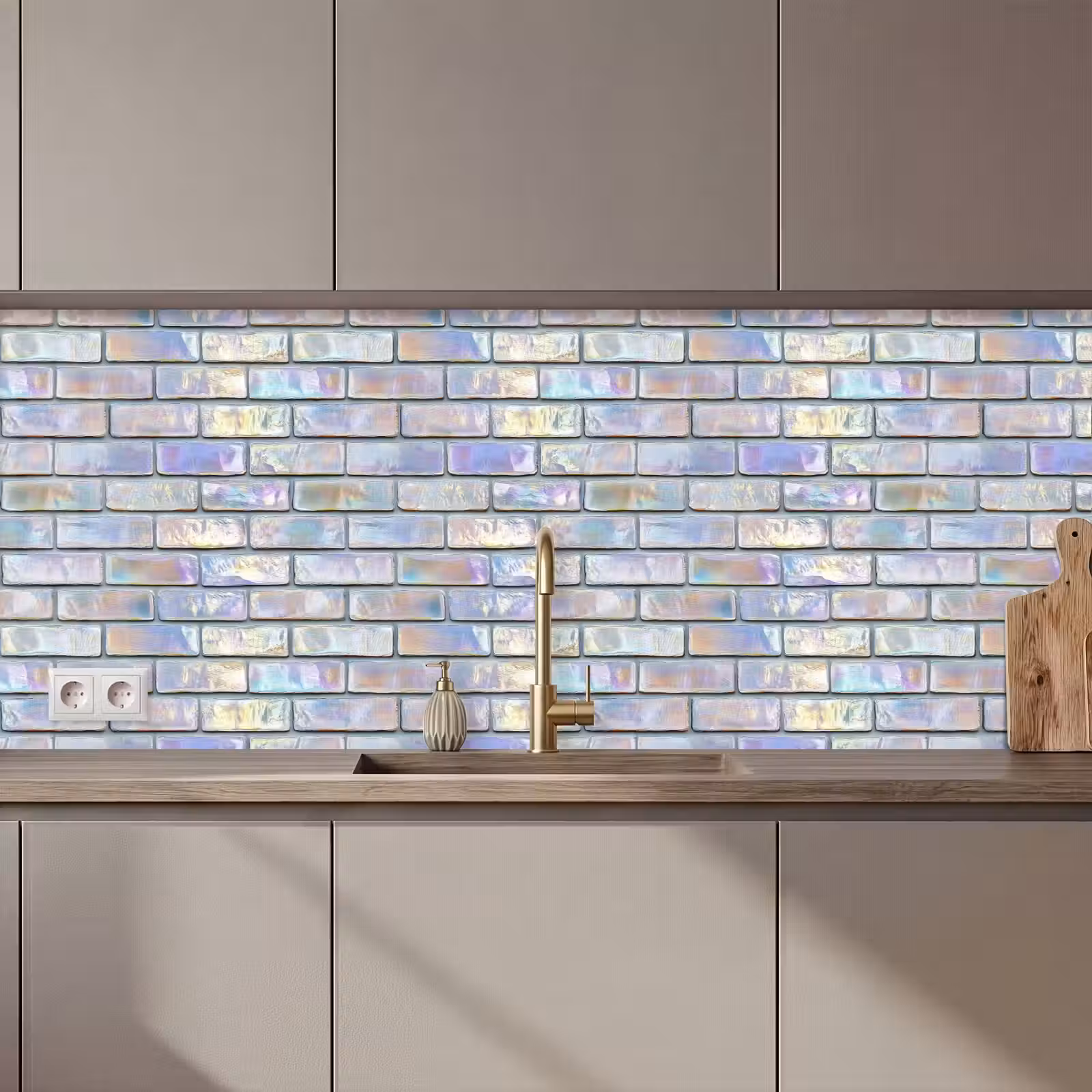 Kitchen splashback - Shiny - Wall - Stones — 1