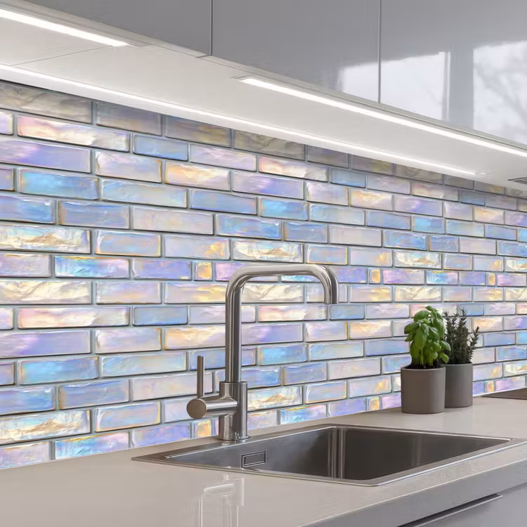 Kitchen splashback - Gloss - Wall - Pearl — 2