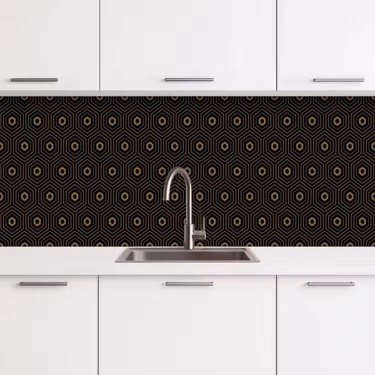 Kitchen splashback - Gold - Illusion - Pattern — 4