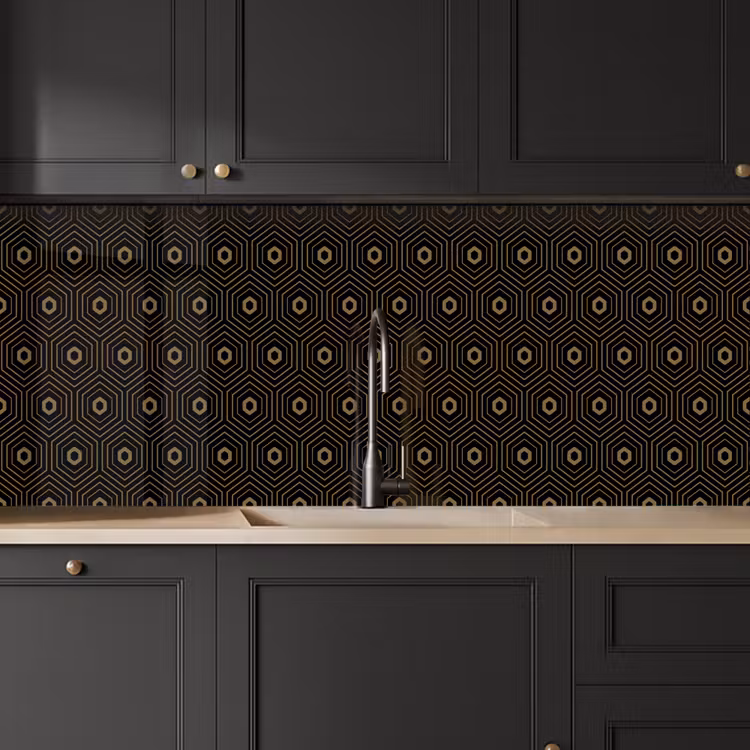 Kitchen splashback - Gold - Illusion - Pattern — 6