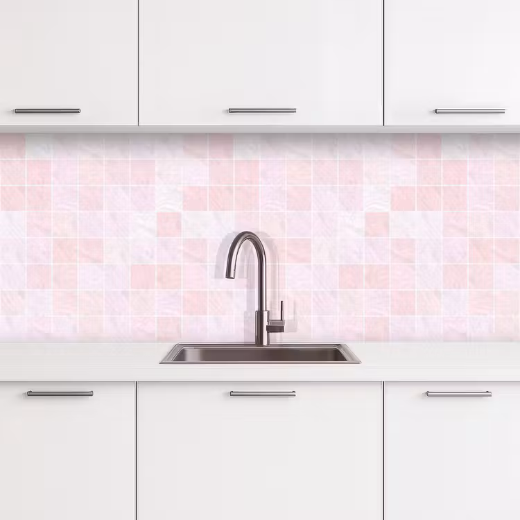 Kitchen splashback - Marble - Pattern - Mosaic - Pink — 4