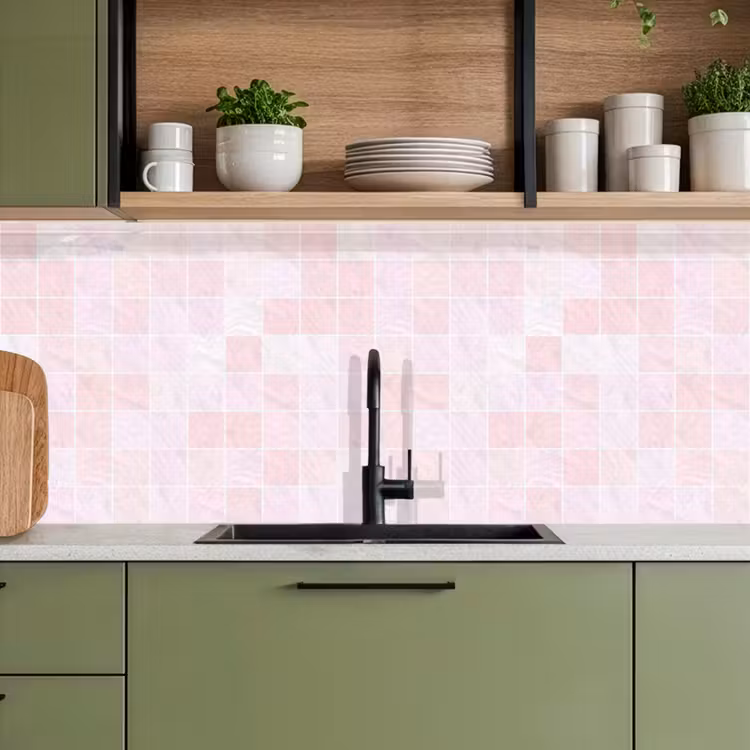 Kitchen splashback - Marble - Pattern - Mosaic - Pink — 8