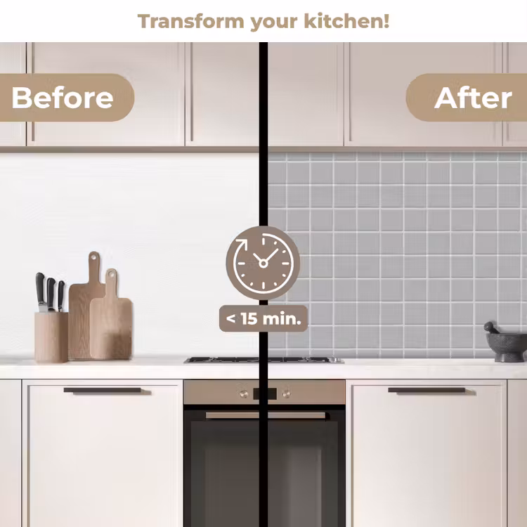 Kitchen splashback - Mosaic - Tiles - Gray — 3