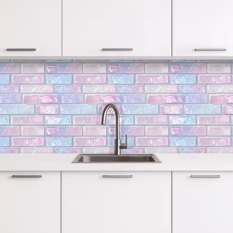 Kitchen splashback - Pink - Pearl - Gloss - Wall — 4