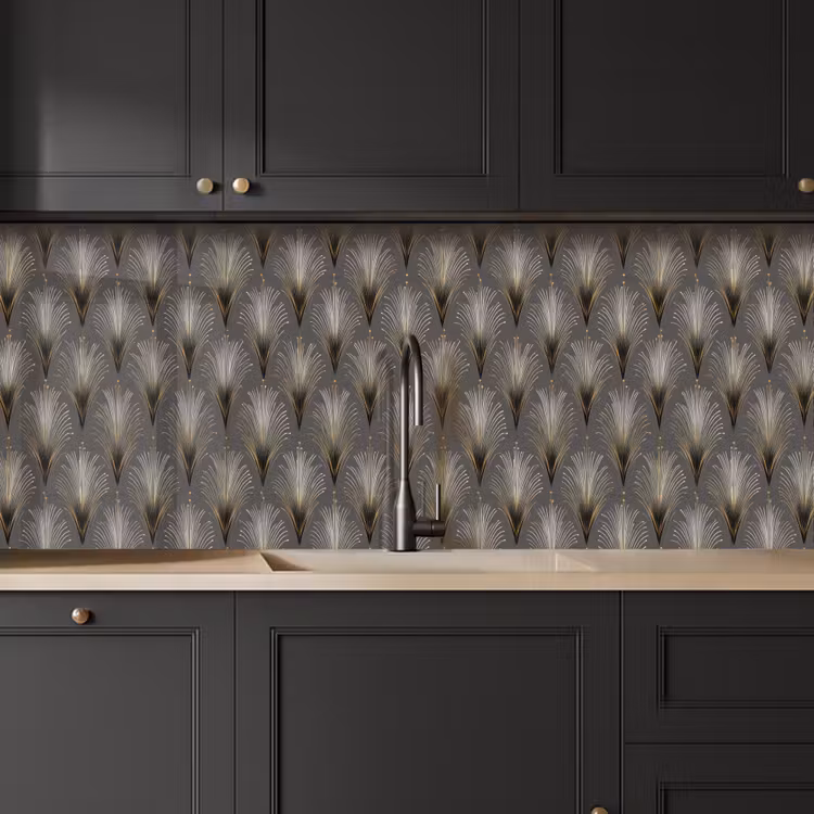 Kitchen splashback - Range blasting - Gold - Anthracite — 6