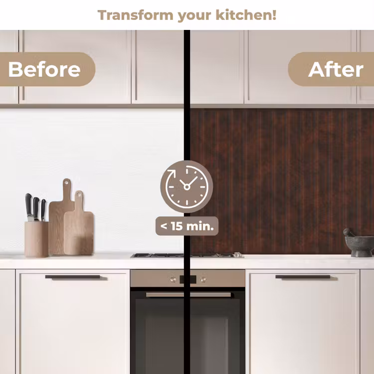 Kitchen splashback - Rust - Lines - Pattern — 3
