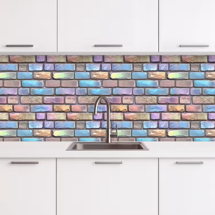 Kitchen splashback - Stones - Rainbow - Metallic — 4