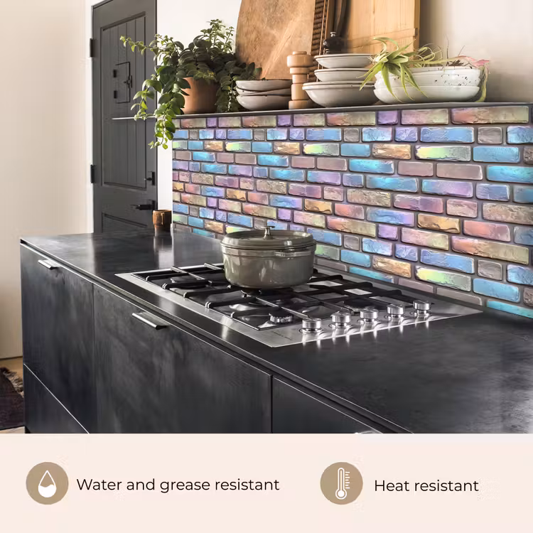 Kitchen splashback - Stones - Rainbow - Metallic — 5
