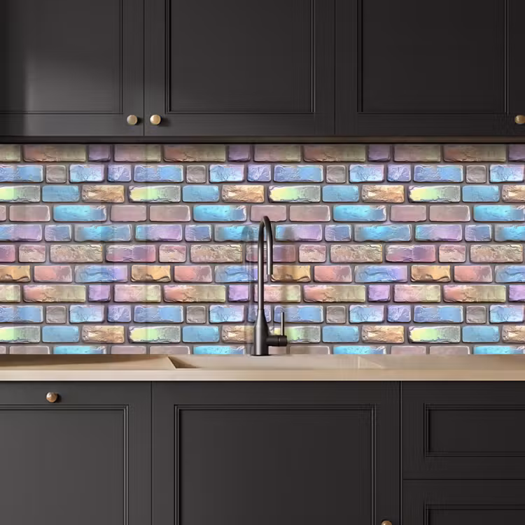 Kitchen splashback - Stones - Rainbow - Metallic — 6