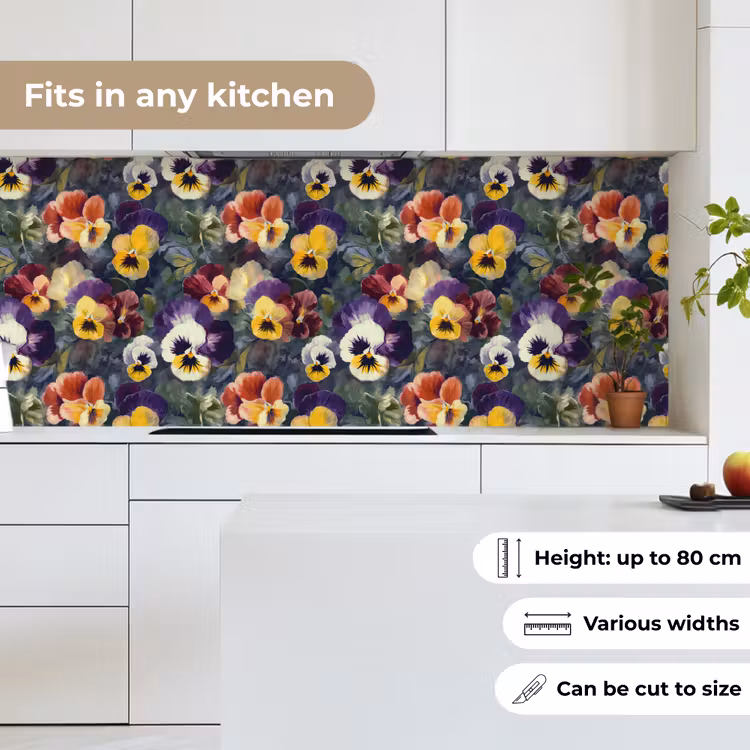 Kitchen splashback - Violets - Purple - Yellow - Green — 7