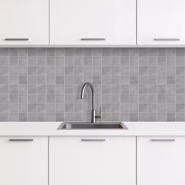 Kitchen splashback - Matt - Wall - Tiles - Gray — 4