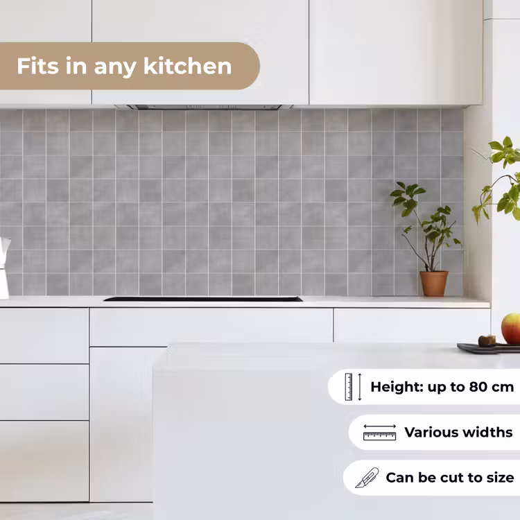 Kitchen splashback - Matt - Wall - Tiles - Gray — 7