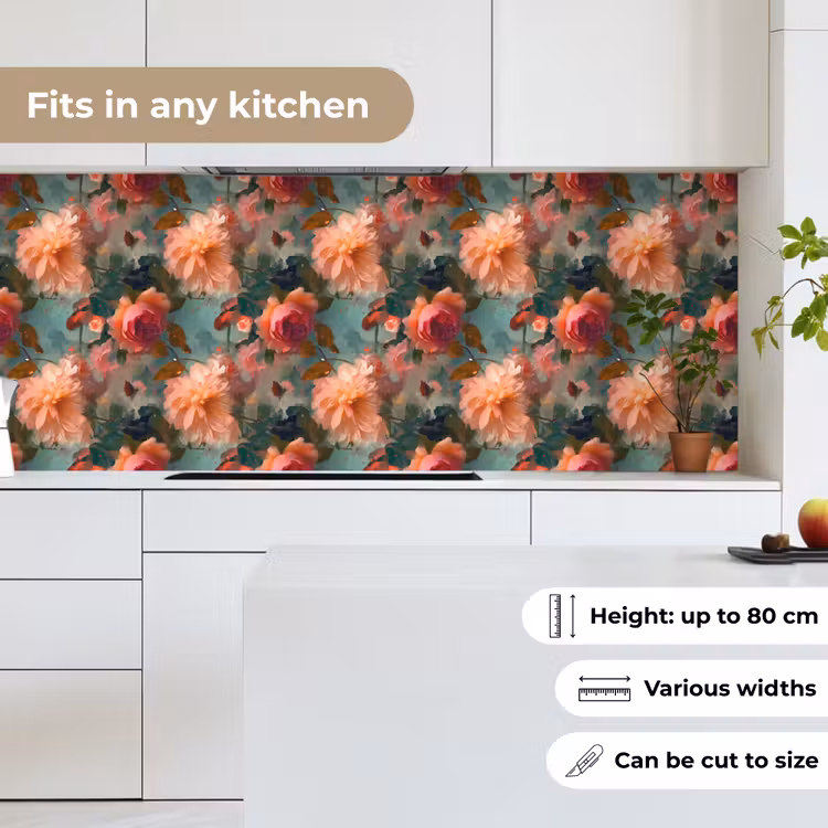 Kitchen splashback - Pink - Pattern - Flowers — 7