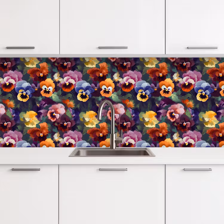 Kitchen splashback - Violets - Colors - Petals — 4