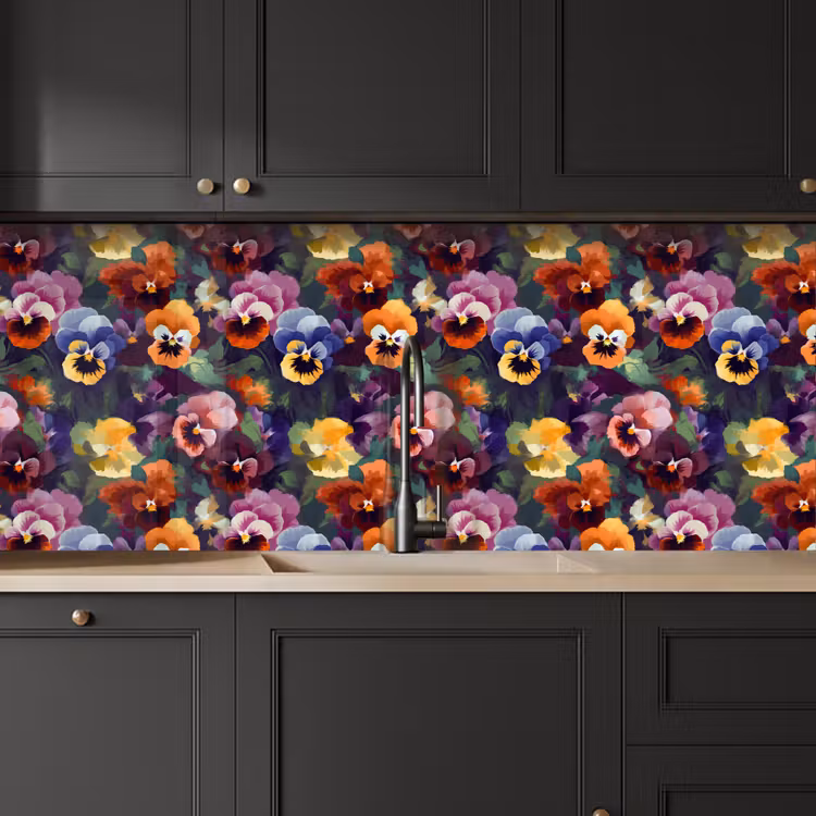 Kitchen splashback - Violets - Colors - Petals — 6
