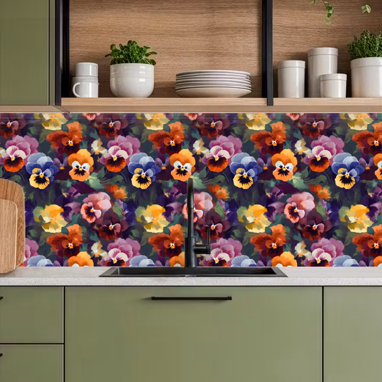 Kitchen splashback - Violets - Colors - Petals — 8
