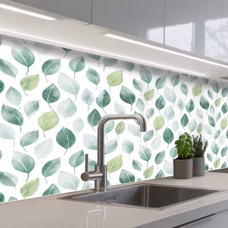 Kitchen splashback - Leaf - Mix - Fresh - Green — 2