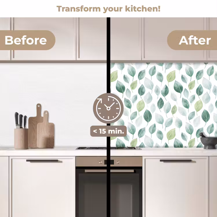 Kitchen splashback - Leaf - Mix - Fresh - Green — 3