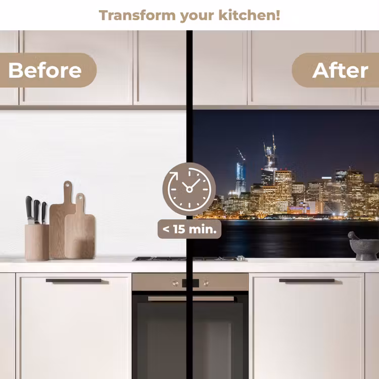 Kitchen splashback - Lighting - Sky - Skyscrapers - Skyline — 3