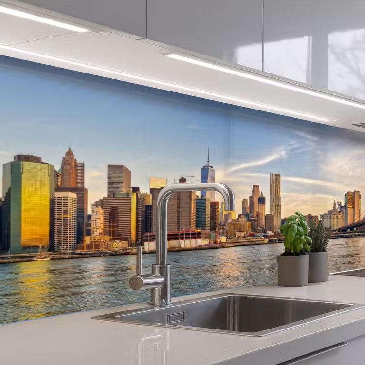 Kitchen splashback - Skyline - New York - Bridge - Skyscrapers — 2