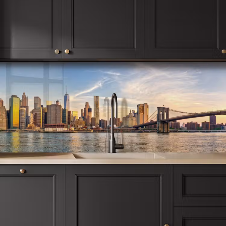 Kitchen splashback - Skyline - New York - Bridge - Skyscrapers — 6