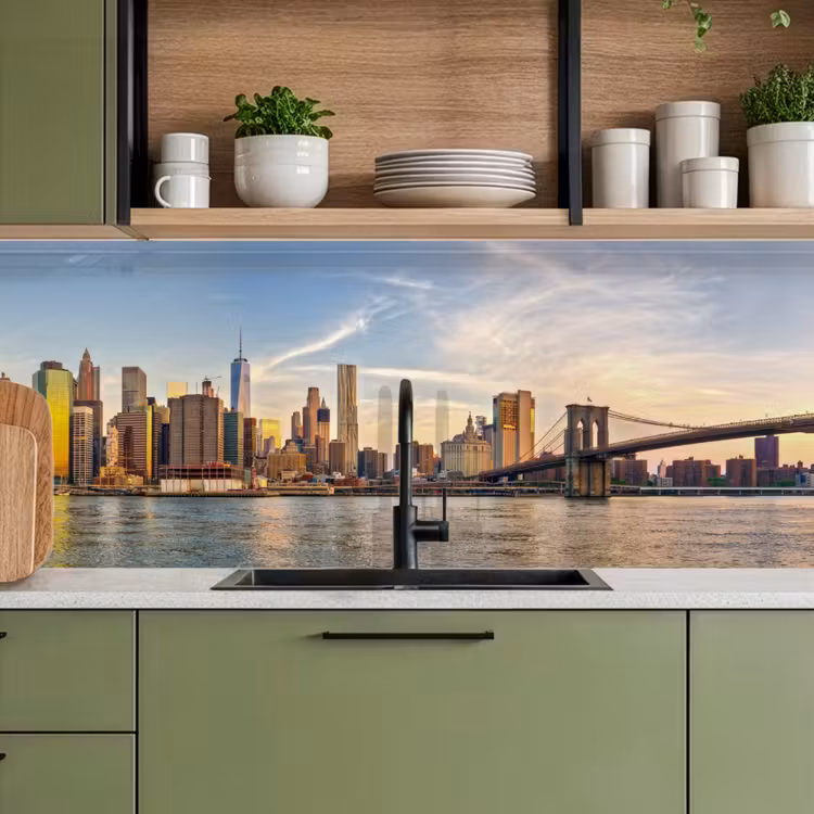 Kitchen splashback - Skyline - New York - Bridge - Skyscrapers — 8