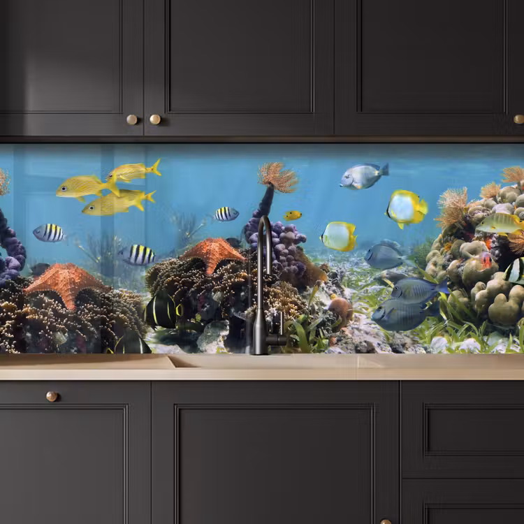 Kitchen splashback - Water - Corals - Fish - Lighting — 6