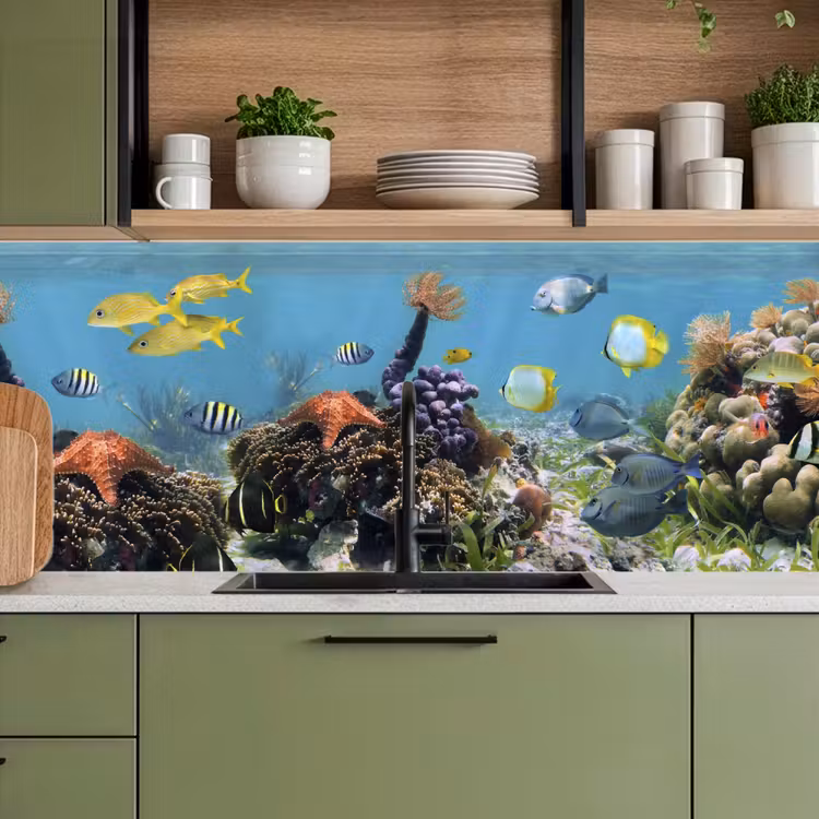 Kitchen splashback - Water - Corals - Fish - Lighting — 8
