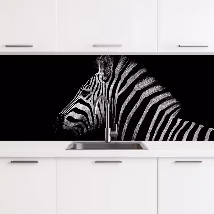 Kitchen splashback - Zebra - Animal - Black — 4