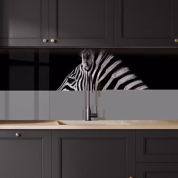 Kitchen splashback - Zebra - Animal - Black — 6